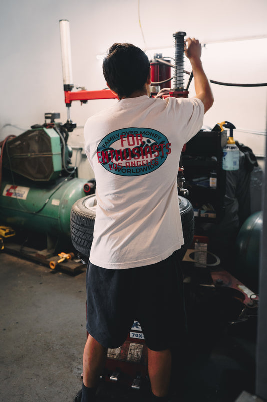 Crème Family Over Money Tee